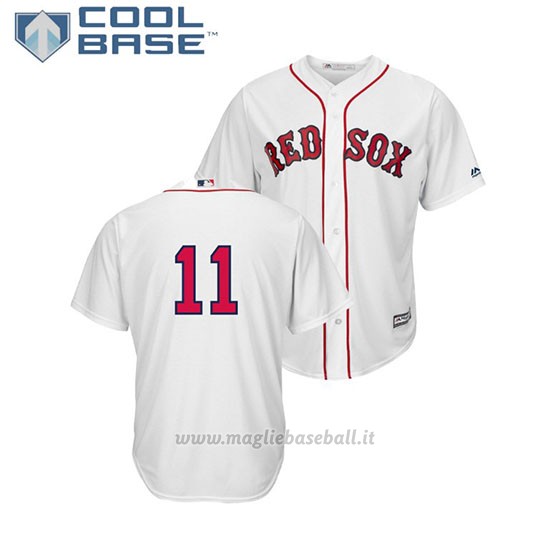 Maglia Baseball Uomo Boston Red Sox Rafael Devers Cool Base Replica 1ªBianco